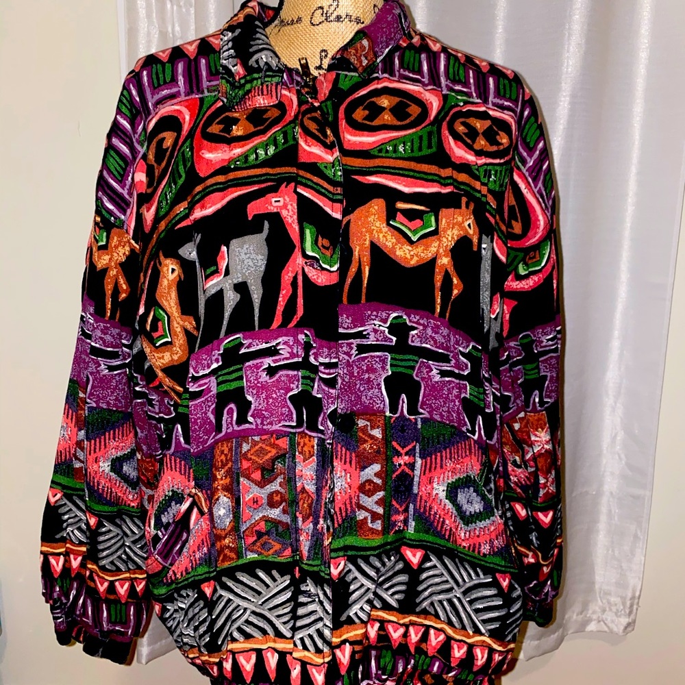 Vintage Tribal Oversized Jacket